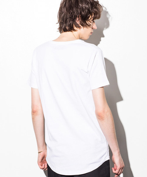 NUMBER (N)INE DENIM(ナンバーナインデニム)の「NUMBER (N)INE DENIM(ナンバーナインデニム)ロング丈Tシャツ(Tシャツ/カットソー・メンズ・ホワイト/ブラック・SMALL/MEDIUM/LARGE/X-LARGE)」の5枚目の写真