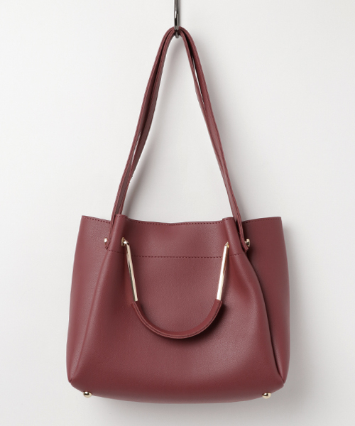 RIVE DROITE（リヴドロワ）の「メタル2WayトートM（ショルダーバッグ・レディース・ブラウン/グレー/レッド・MEDIUM）」の11枚目の写真