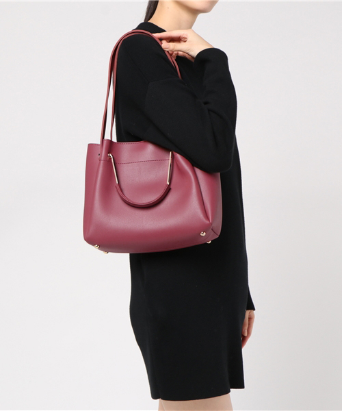 RIVE DROITE（リヴドロワ）の「メタル2WayトートM（ショルダーバッグ・レディース・ブラウン/グレー/レッド・MEDIUM）」の7枚目の写真