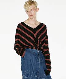 BIAS STRIPE DOLMAN P/O