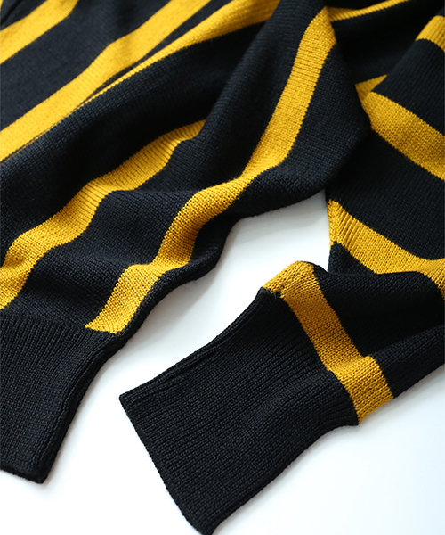 SHAREEF（シャリーフ）の「BIAS STRIPE DOLMAN P/O（ニット/セーター・メンズ・ピンク系その他/ホワイト/イエロー・1/2）」の12枚目の写真