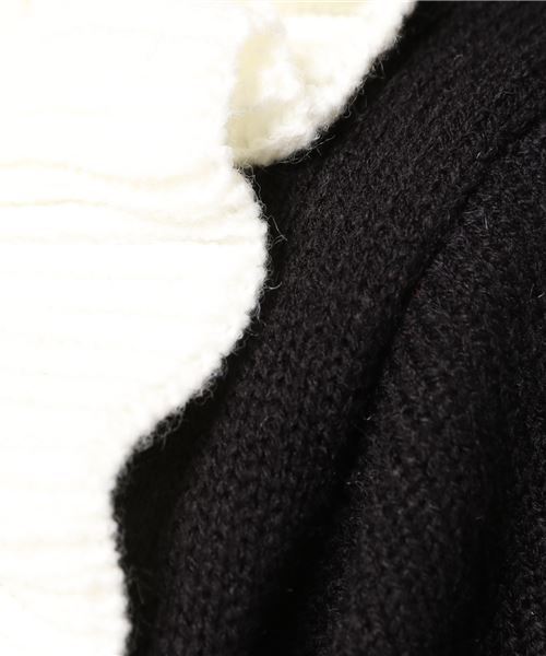 PUNYUS（プニュズ）の「リボン付きフリルニットワンピース（ワンピース・レディース・ブラック/レッド/イエロー・1/2/4/3）」の5枚目の写真