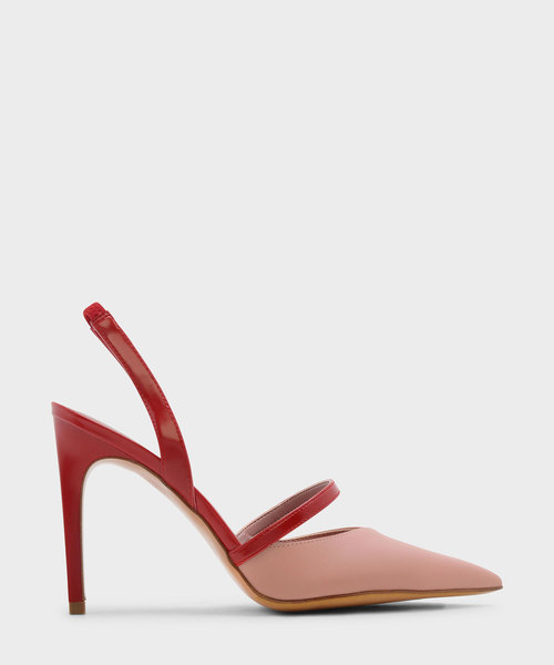 CHARLES & KEITH(チャールズ & キース)の「スリングバックヒール / SLINGBACK HEELS(パンプス・レディース・ピンク/ブラック・22.5cm/24.5cm/25cm/23cm/23.5cm)」の1枚目の写真