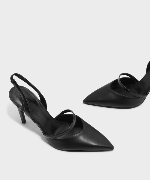 CHARLES & KEITH(チャールズ & キース)の「スリングバックヒール / SLINGBACK HEELS(パンプス・レディース・ピンク/ブラック・22.5cm/24.5cm/25cm/23cm/23.5cm)」の5枚目の写真