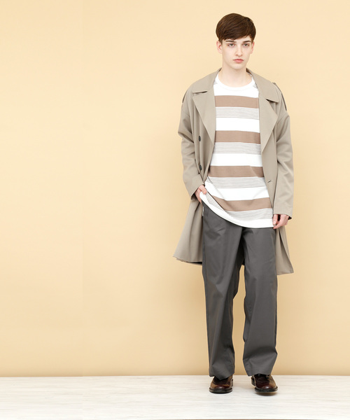 EMMA CLOTHES(エマクローズ)の「ハイパワーサテンストレッチ2タックワイドパンツ(その他パンツ・メンズ・グレー/ベージュ/ライトベージュ/ブラック/ネイビー・L/M)」の8枚目の写真