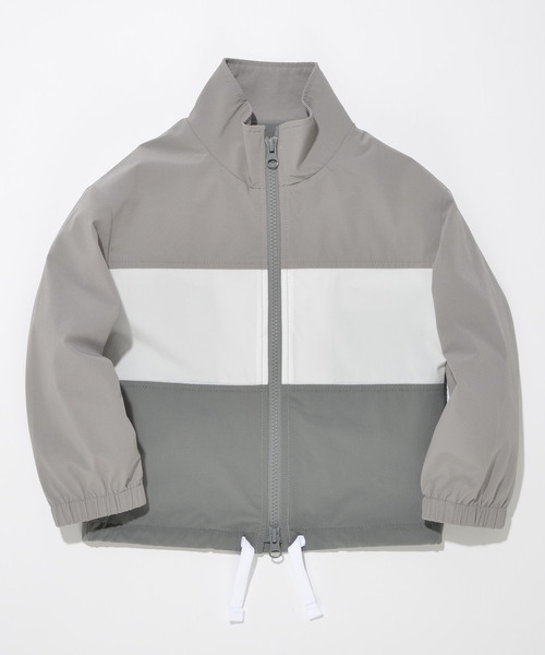 SUPERTHANKS（スーパーサンクス）の「配色ブルゾン（ブルゾン・キッズ・ブラック/ベージュ/ホワイト/グレー・100/110/120/130）」の3枚目の写真