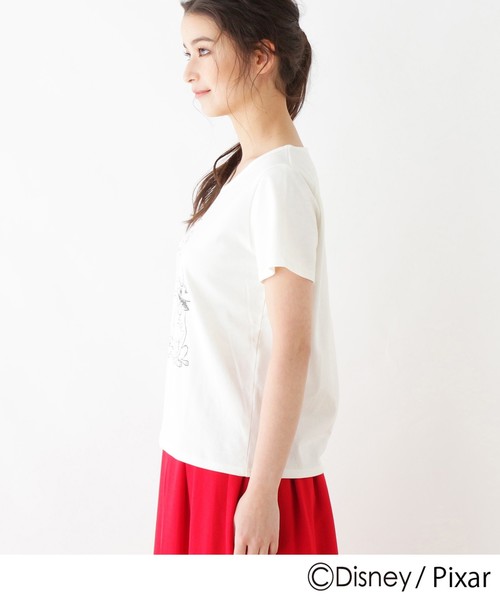 grove(グローブ)の「ミゲルとダンテ/Tシャツ(リメンバー・ミー)(Tシャツ/カットソー・レディース・イエロー/オフホワイト・02/03)」の5枚目の写真