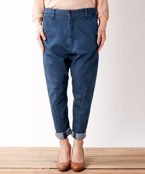 NANO universe（ナノユニバース）の「FF/サルエルテーパードデニム（デニムパンツ・レディース・ブルー/インディゴブルー・34/36）」の17枚目の写真