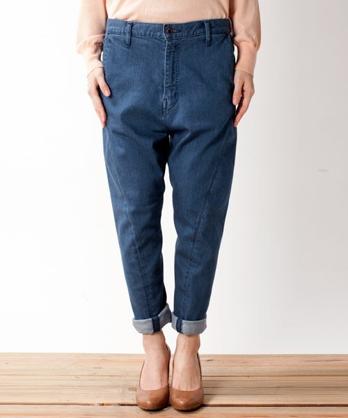 NANO universe（ナノユニバース）の「FF/サルエルテーパードデニム（デニムパンツ・レディース・ブルー/インディゴブルー・34/36）」の8枚目の写真