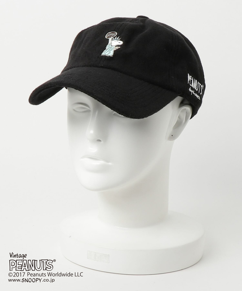 PEANUTS（ピーナッツ）の「【PEANUTS / ピーナッツ】STATE OF LIBERTYスヌーピーPILEベースボールキャップ（キャップ・メンズ・ブラック/ミックスグレー/ネイビー・FREE）」の5枚目の写真