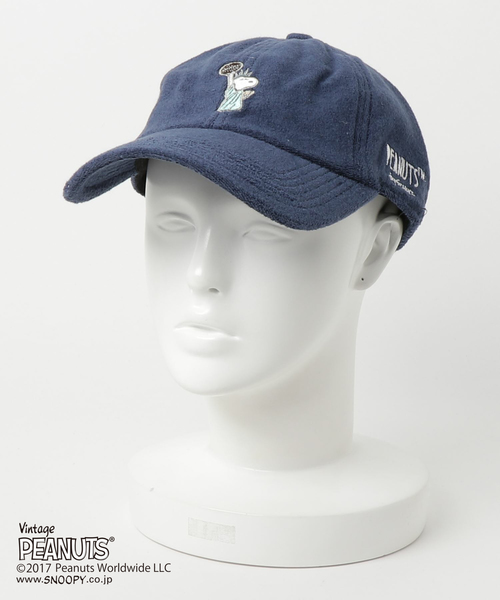 PEANUTS（ピーナッツ）の「【PEANUTS / ピーナッツ】STATE OF LIBERTYスヌーピーPILEベースボールキャップ（キャップ・メンズ・ブラック/ミックスグレー/ネイビー・FREE）」の7枚目の写真