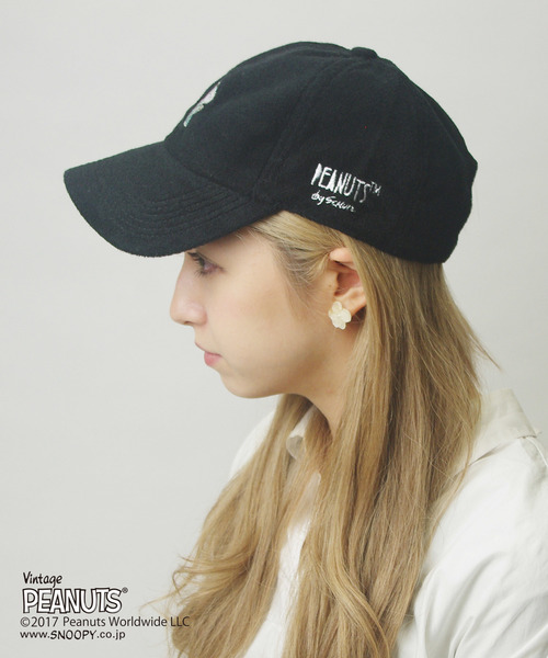 PEANUTS（ピーナッツ）の「【PEANUTS / ピーナッツ】STATE OF LIBERTYスヌーピーPILEベースボールキャップ（キャップ・メンズ・ブラック/ミックスグレー/ネイビー・FREE）」の11枚目の写真