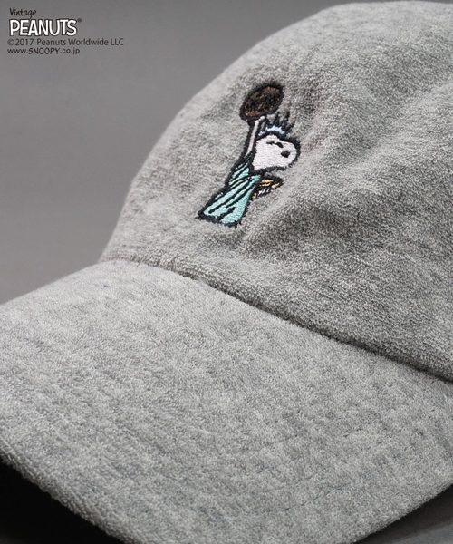 PEANUTS（ピーナッツ）の「【PEANUTS / ピーナッツ】STATE OF LIBERTYスヌーピーPILEベースボールキャップ（キャップ・メンズ・ブラック/ミックスグレー/ネイビー・FREE）」の16枚目の写真