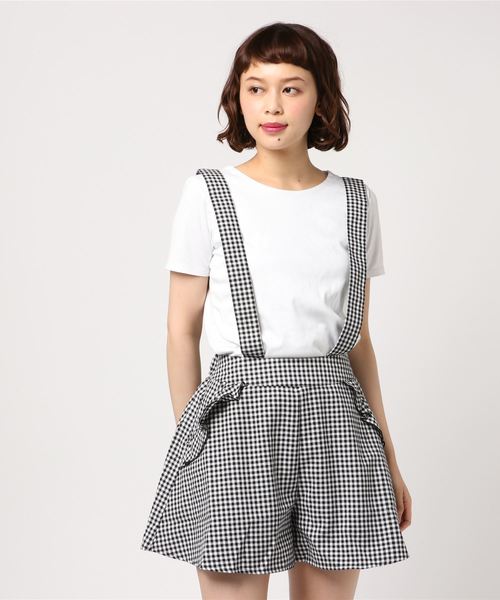 WEGO（ウィゴー）の「WEGO/サスペンダー付きフリルキュロット（その他