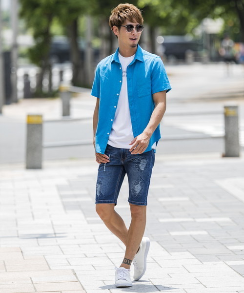 ADMIX/ATELIER SAB MEN(アドミックスアトリエサブメン)の「ストレッチ麻/半袖レギュラ-シャツ(シャツ/ブラウス・メンズ・ホワイト/ブラック/ダークグリーン/ネイビー/ターコイズブルー/ミント/ロイヤルブルー/ライトイエロー/ライトピンク/ワインレッド/オレンジ/ブルー/サックスブルー/ピンク系その他・LL/M/L/48/50)」の18枚目の写真