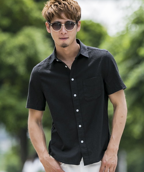 ADMIX/ATELIER SAB MEN(アドミックスアトリエサブメン)の「ストレッチ麻/半袖レギュラ-シャツ(シャツ/ブラウス・メンズ・ホワイト/ブラック/ダークグリーン/ネイビー/ターコイズブルー/ミント/ロイヤルブルー/ライトイエロー/ライトピンク/ワインレッド/オレンジ/ブルー/サックスブルー/ピンク系その他・LL/M/L/48/50)」の19枚目の写真