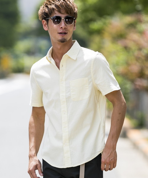 ADMIX/ATELIER SAB MEN(アドミックスアトリエサブメン)の「ストレッチ麻/半袖レギュラ-シャツ(シャツ/ブラウス・メンズ・ホワイト/ブラック/ダークグリーン/ネイビー/ターコイズブルー/ミント/ロイヤルブルー/ライトイエロー/ライトピンク/ワインレッド/オレンジ/ブルー/サックスブルー/ピンク系その他・LL/M/L/48/50)」の22枚目の写真