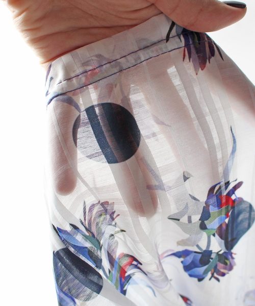 antiqua(アンティカ)の「柄ドルマントップス(Tシャツ/カットソー・レディース・バイオレット・FREE)」の10枚目の写真