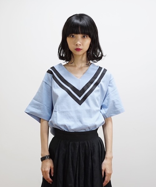 NEONSIGN（ネオンサイン）の「NEON SIGN TILDEN T-SHIRT（Tシャツ/カットソー・メンズ・オフホワイト/ブラック/ネイビー/サックスブルー・MEDIUM/SMALL/LARGE）」の4枚目の写真