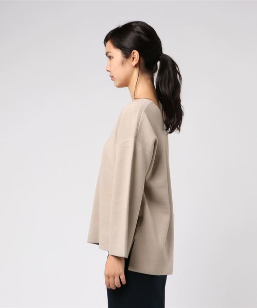 LOWRYS FARM（ローリーズファーム）の「ミラノリブＶネックプルオーバー　805086（ニット/セーター・レディース・ブラック/ベージュ/ブラウン/オフホワイト/ホワイト×ブラック・MEDIUM/LARGE）」の6枚目の写真