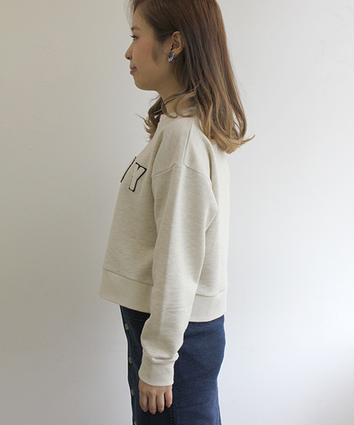 Chico（チコ）の「サガラワッペンロゴSWT（スウェット・レディース・ブラック/グレー/オートミール/グリーン・FREE）」の8枚目の写真