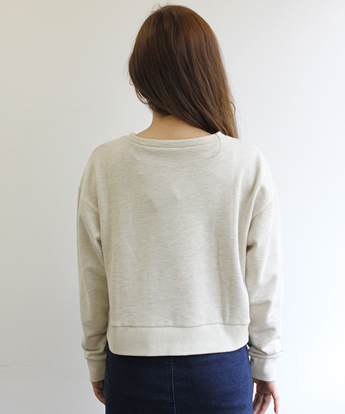 Chico（チコ）の「サガラワッペンロゴSWT（スウェット・レディース・ブラック/グレー/オートミール/グリーン・FREE）」の5枚目の写真