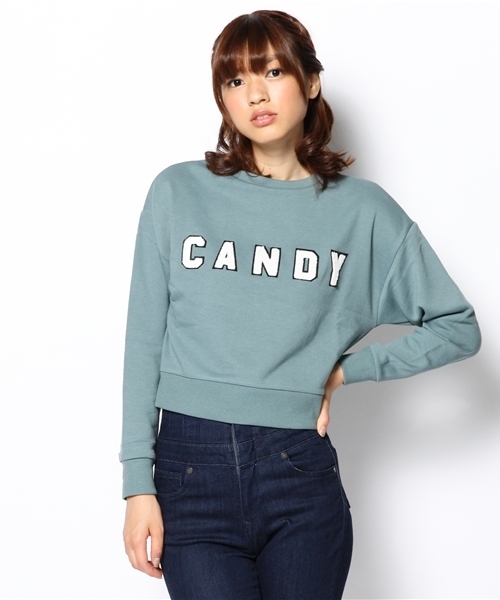 Chico（チコ）の「サガラワッペンロゴSWT（スウェット・レディース・ブラック/グレー/オートミール/グリーン・FREE）」の4枚目の写真