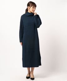 koe | ボトルネック畦編ニットワンピース(ワンピース)