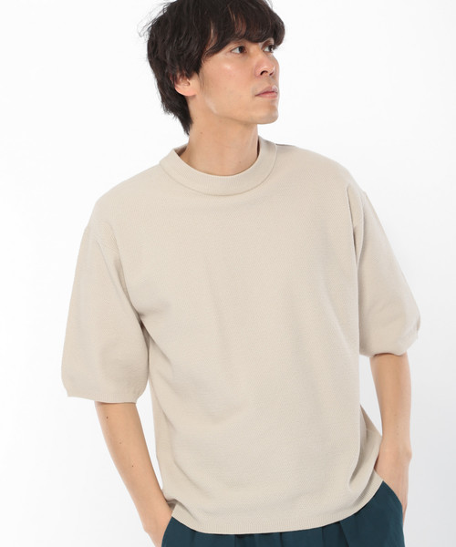 LAKOLE（ラコレ）の「【マシーンウォッシャブル】ハイツイストコットンカノコプルオーバー / LAKOLE（ニット/セーター・メンズ・ライトブルー/ベージュ/ネイビー・MEDIUM/LARGE）」の2枚目の写真