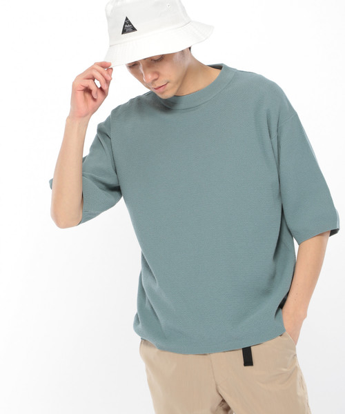 LAKOLE（ラコレ）の「【マシーンウォッシャブル】ハイツイストコットンカノコプルオーバー / LAKOLE（ニット/セーター・メンズ・ライトブルー/ベージュ/ネイビー・MEDIUM/LARGE）」の3枚目の写真