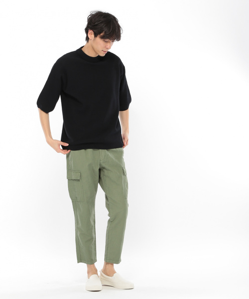 LAKOLE（ラコレ）の「【マシーンウォッシャブル】ハイツイストコットンカノコプルオーバー / LAKOLE（ニット/セーター・メンズ・ライトブルー/ベージュ/ネイビー・MEDIUM/LARGE）」の8枚目の写真