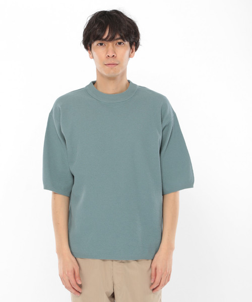 LAKOLE（ラコレ）の「【マシーンウォッシャブル】ハイツイストコットンカノコプルオーバー / LAKOLE（ニット/セーター・メンズ・ライトブルー/ベージュ/ネイビー・MEDIUM/LARGE）」の12枚目の写真