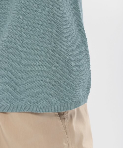 LAKOLE（ラコレ）の「【マシーンウォッシャブル】ハイツイストコットンカノコプルオーバー / LAKOLE（ニット/セーター・メンズ・ライトブルー/ベージュ/ネイビー・MEDIUM/LARGE）」の17枚目の写真
