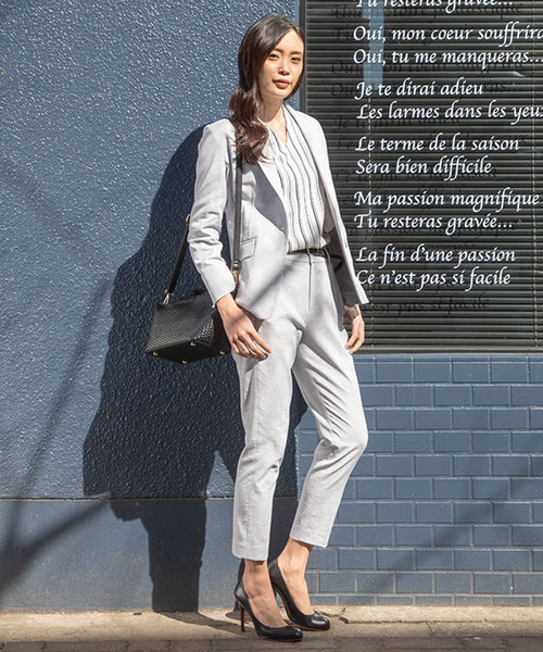 A/C DESIGN BY ALPHA CUBIC（エーシーデザインバイアルファキュービック）の「【セットアップ対応】テーパードパンツ（その他パンツ・レディース・ライトグレー/ブルー/オフホワイト・67/64/61/70）」の20枚目の写真