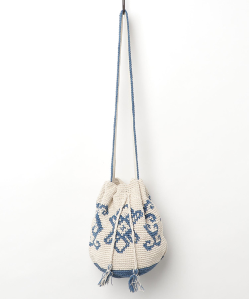 欧州航路 ヨーロピアン風コットンニット巾着ショルダーバッグ ショルダーバッグ 欧州航路 オウシュウコウロ のファッション通販 Zozotown