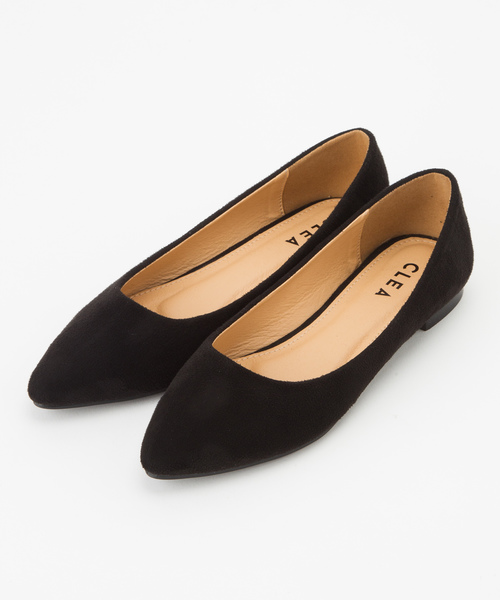 CLEA(クレア)の「【1cmヒール】デイリーポインテッドフラットパンプス(パンプス・レディース・ブラック/ベージュ/ブラック系その他/グレー/キャメル/ワイン・23.0cm/25.0cm/23.5cm/24.5cm/24.0cm/22.5cm)」の2枚目の写真