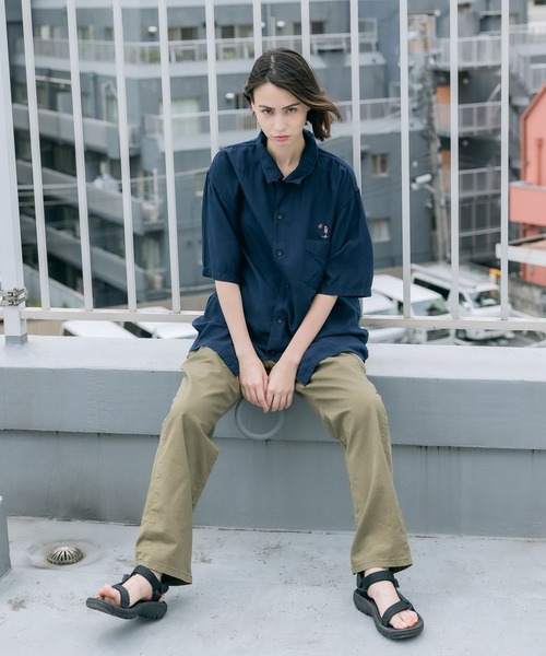 REMI RELIEF/レミレリーフ レーヨンオープンシャツ 刺繍（シャツ