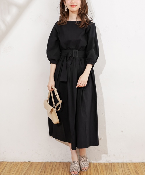 natural couture(ナチュラルクチュール)の「肌見せワンピース(ワンピース・レディース・ブラック/ベージュ/ライトベージュ/ピンク/ストライプ/その他・FREE)」の14枚目の写真