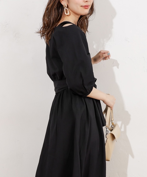 natural couture(ナチュラルクチュール)の「肌見せワンピース(ワンピース・レディース・ブラック/ベージュ/ライトベージュ/ピンク/ストライプ/その他・FREE)」の22枚目の写真