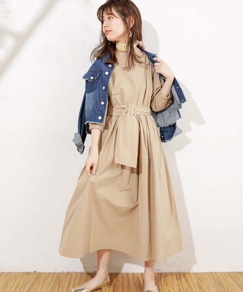 natural couture(ナチュラルクチュール)の「肌見せワンピース(ワンピース・レディース・ブラック/ベージュ/ライトベージュ/ピンク/ストライプ/その他・FREE)」の7枚目の写真