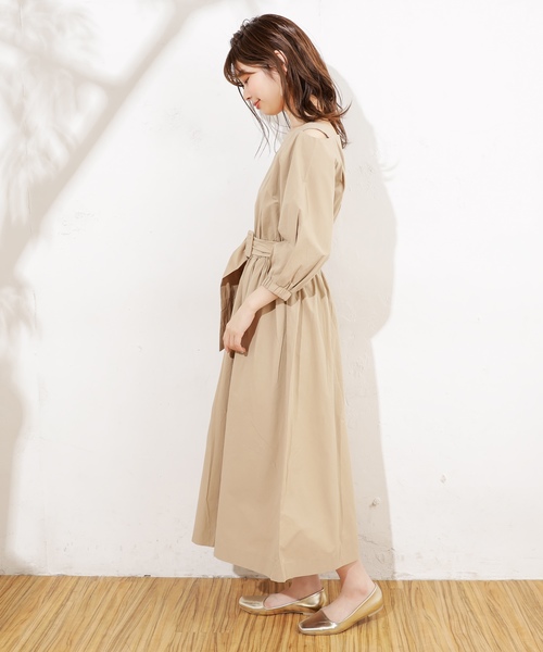 natural couture(ナチュラルクチュール)の「肌見せワンピース(ワンピース・レディース・ブラック/ベージュ/ライトベージュ/ピンク/ストライプ/その他・FREE)」の20枚目の写真