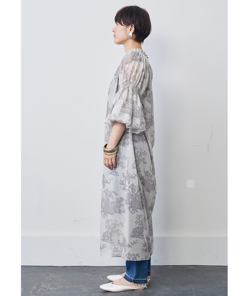 MEDE19F(メデジュウキュウ)の「MEDE19F トワル・ド・ジュイワンピース〈ベージュ〉(ワンピース・レディース・ライトベージュ・MEDIUM/LARGE/X-LARGE/XX-LARGE/NM)」の3枚目の写真