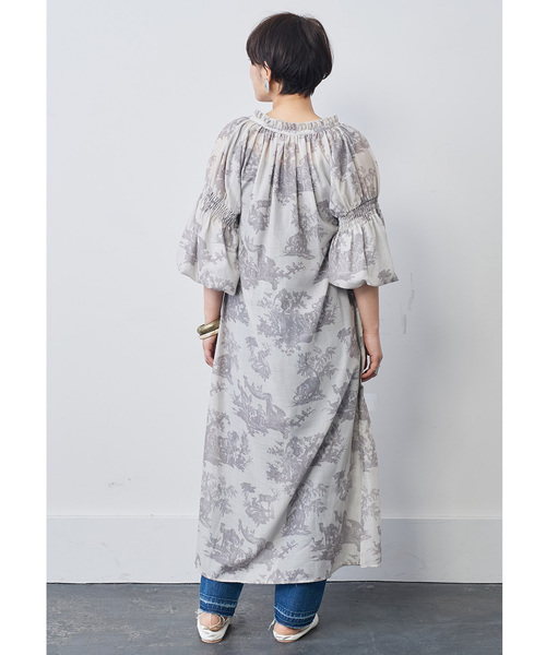 MEDE19F(メデジュウキュウ)の「MEDE19F トワル・ド・ジュイワンピース〈ベージュ〉(ワンピース・レディース・ライトベージュ・MEDIUM/LARGE/X-LARGE/XX-LARGE/NM)」の5枚目の写真