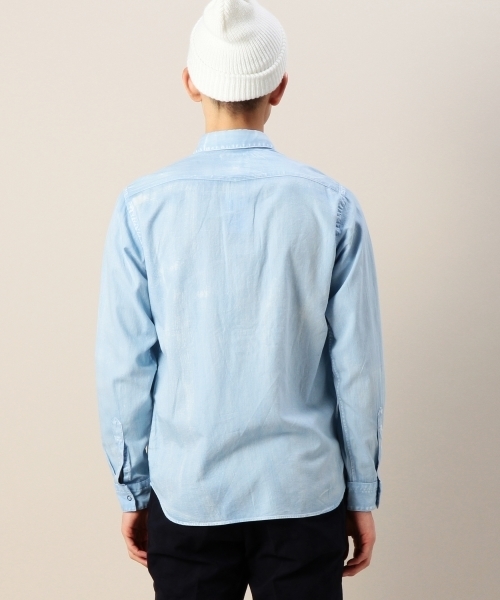 BEAUTY&YOUTH UNITED ARROWS（ビューティーアンドユースユナイテッドアローズ）の「BY ガーメントダイ ビエラ ウエスタン ワイドカラーシャツ◆（シャツ/ブラウス・メンズ・ライトブルー/ライトグレー・X-SMALL/LARGE/MEDIUM/SMALL/X-LARGE）」の8枚目の写真