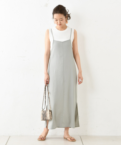 DouDou(ドゥドゥ)の「インナーセットワンピース(ワンピース・レディース・ブラック/ベージュ/ライトグリーン・FREE)」の5枚目の写真