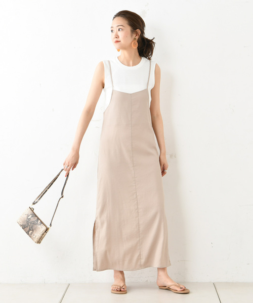 DouDou(ドゥドゥ)の「インナーセットワンピース(ワンピース・レディース・ブラック/ベージュ/ライトグリーン・FREE)」の7枚目の写真