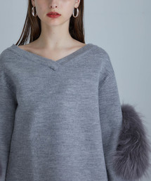 UN3D.（アンスリード）の「【UN3D.】スリーブファーニットトップス  