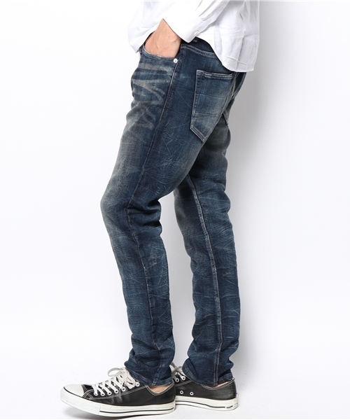 CIAOPANIC TYPY（チャオパニックティピー）の「ジャージーライクデニムパンツ（デニムパンツ・メンズ・インディゴブルー/ブルー・LARGE/SMALL/MEDIUM）」の4枚目の写真