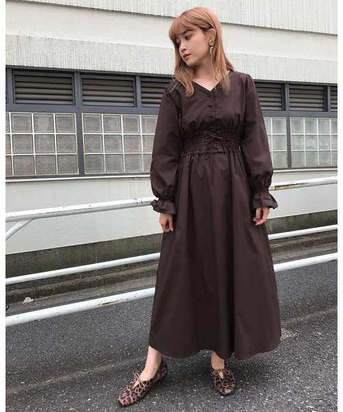 【極美品】ブラウン 長袖 ワンピース 楽天市場】34%OFF!【24H限定：3,990円→2,599円！】 選べる着丈 裏起毛