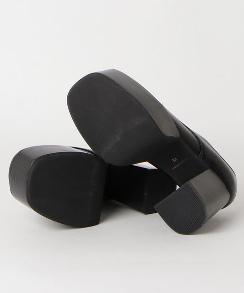 WEGO（ウィゴー）の「WEGO/レースアップボリュームヒールスクエアトゥシューズ（ドレスシューズ・レディース・ブラック/ライトベージュ/ブラック系その他・LARGE/MEDIUM）」の5枚目の写真